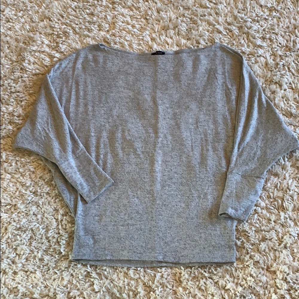Heather Gray Dolman Sleeve Sweater